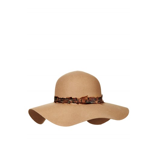 Feather Band Floppy Hat topshop brazowy 
