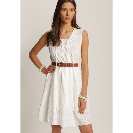 Biała Sukienka Nesolphi Renee XL/XXL wyprzedaż Renee odzież
