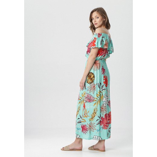 Wielokolorowa sukienka Born2be na spacer maxi 