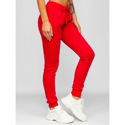Czerwone spodnie dresowe damskie Denley CK-01 S denley damskie