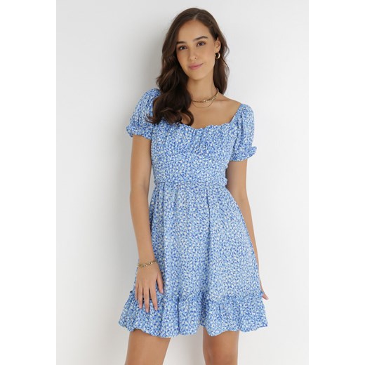 Niebieska Sukienka Emas ze sklepu Born2be Odzież w kategorii Sukienki - zdjęcie 117530451