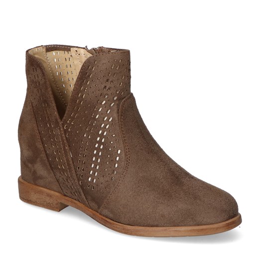 Botki Filippo Brązowe na koturnie Filippo DBT2070/21BR Brown Filippo Arturo-obuwie