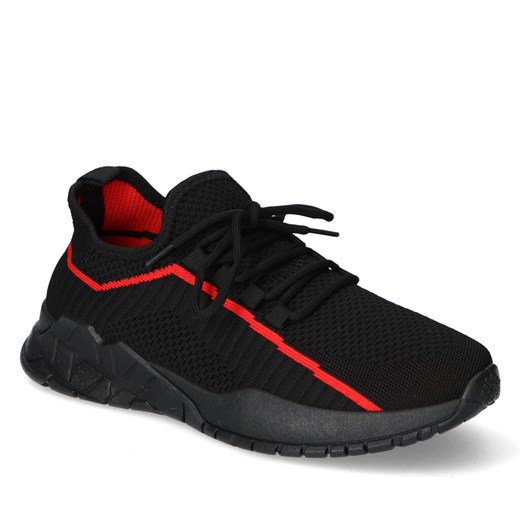 Czarno-Czerwone Sneakersy Filippo Filippo MTN2291/21BKRD Black/Red ze sklepu Arturo-obuwie w kategorii Buty sportowe męskie - zdjęcie 117535151