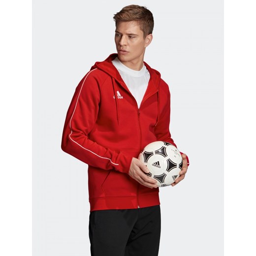 Bluza Męska z Kapturem Adidas Core Rozpinana OCIEPLANA Czerwona M darcet