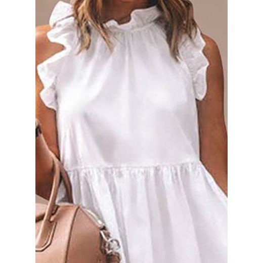 Sukienka Sandbella biała mini oversize na spacer 