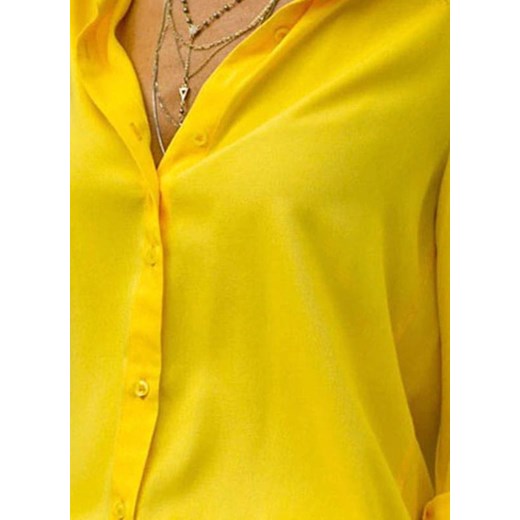 Koszula damska żółta Sandbella z kołnierzykiem 