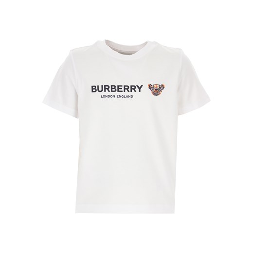 Burberry Koszulka Dziecięca dla Chłopców, biały, Bawełna, 2021, 10Y 12Y Burberry 10Y RAFFAELLO NETWORK