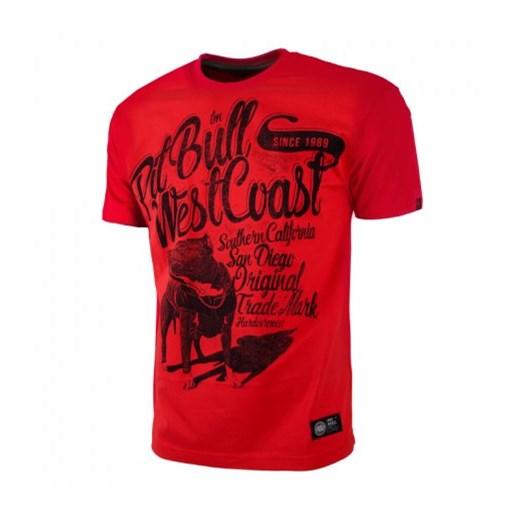 Koszulka Pit Bull Doggy '20 - Czerwona Pit Bull West Coast M ZBROJOWNIA