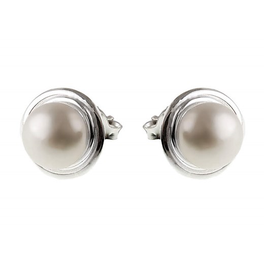 Kolczyki srebrne z perłą k1850 - 2,7g. Falana Falana