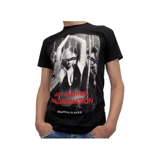 Męski t-shirt czarny z erotycznym nadrukiem Demoniq Ts L okazja Kokietki