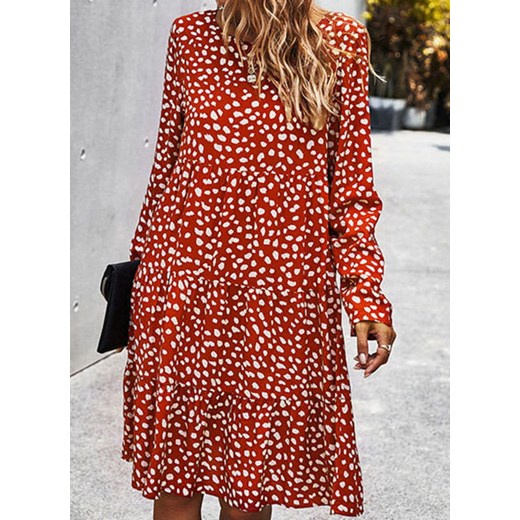 Sukienka Arilook czerwona mini oversize 