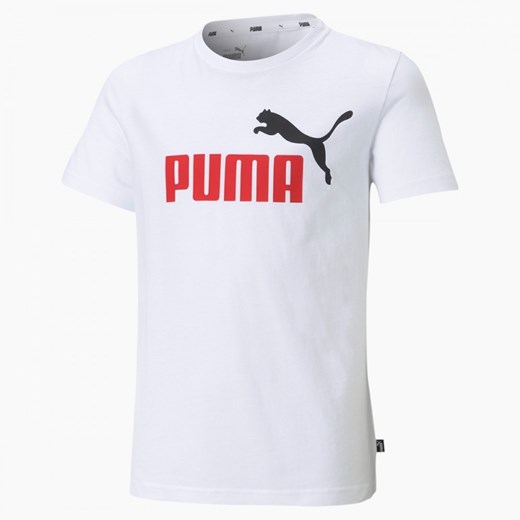 T-shirt chłopięce biały Puma z krótkimi rękawami 