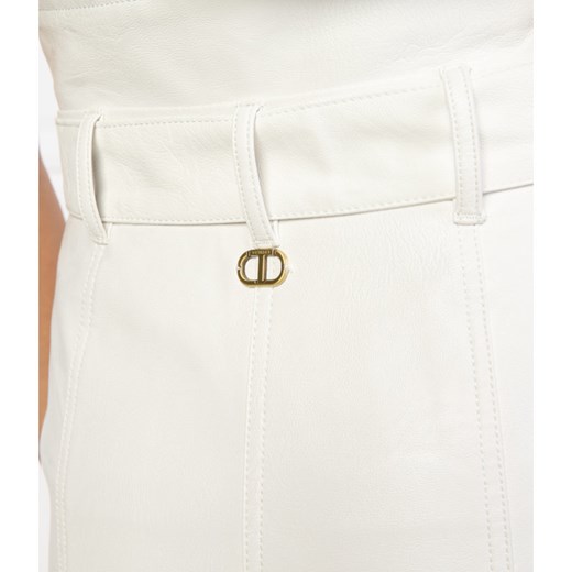 Białe spodnie damskie Twin Set 