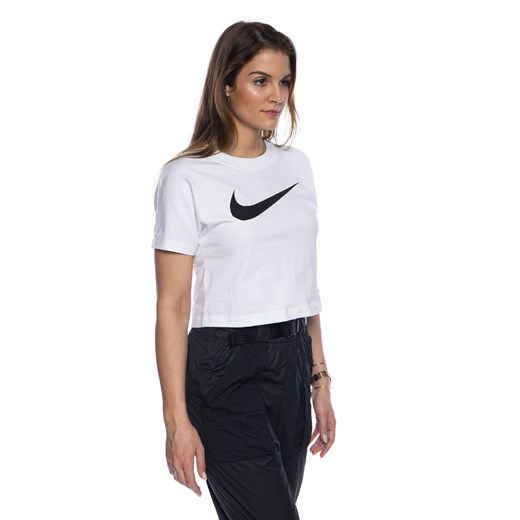 Koszulka damska Nike NSW Swoosh Top SS biała Nike XS promocyjna cena bludshop.com