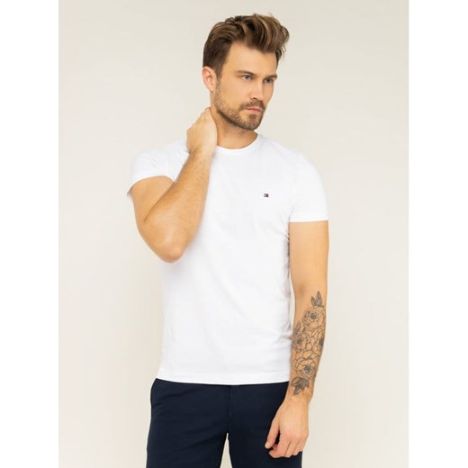 T-shirt męski Tommy Hilfiger z krótkim rękawem biały casual 