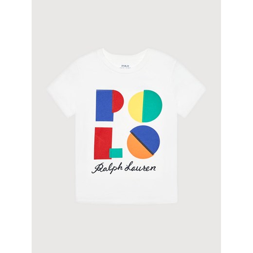 T-shirt chłopięce biały Polo Ralph Lauren w nadruki 