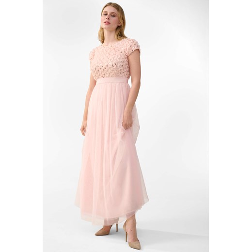 Sukienka ORSAY różowa z okrągłym dekoltem maxi elegancka 