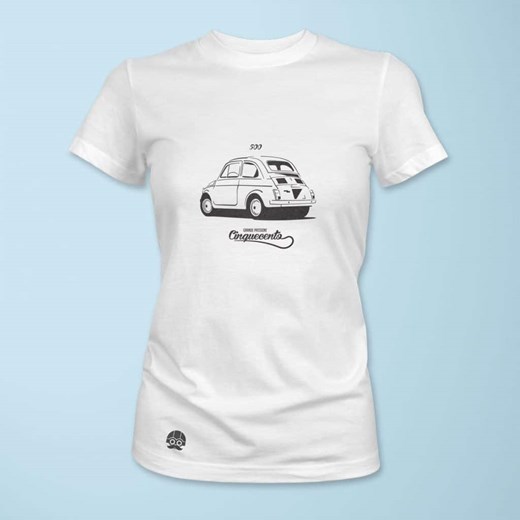 Koszulka damska z Fiat 500 Grande Passione sklep.klasykami.pl