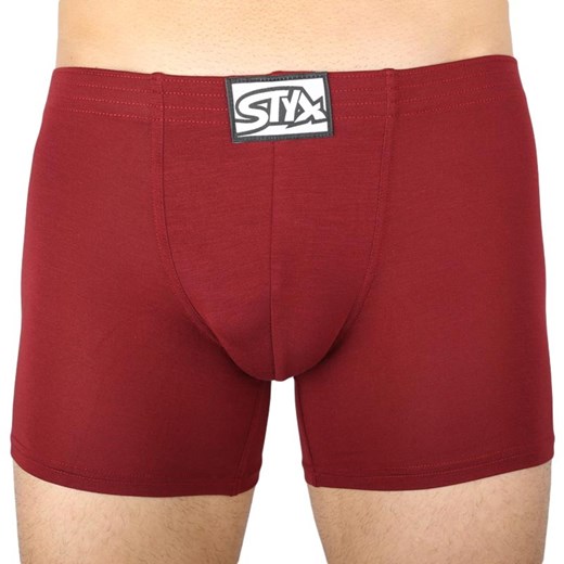 Men's boxers Styx long classic rubber burgundy (F1060) Styx S Factcool