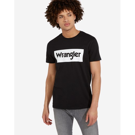 T-shirt Męski WRAMGLER SS Logo Tee Black W742FK100 Wrangler L Elwix