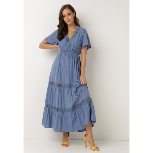 Niebieska Sukienka Selphie ze sklepu Born2be Odzież w kategorii Sukienki - zdjęcie 118271613