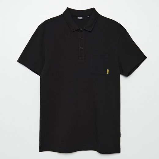 Cropp - Gładka koszulka polo - Czarny Cropp XS wyprzedaż Cropp