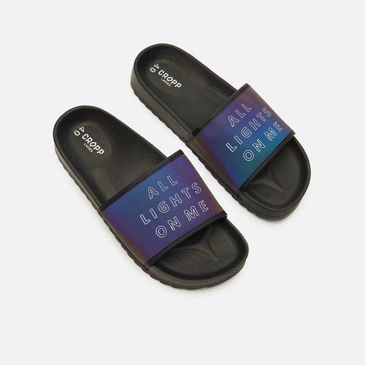 Cropp - Klapki z efektem reflective - Wielobarwny Cropp 37 Cropp wyprzedaż