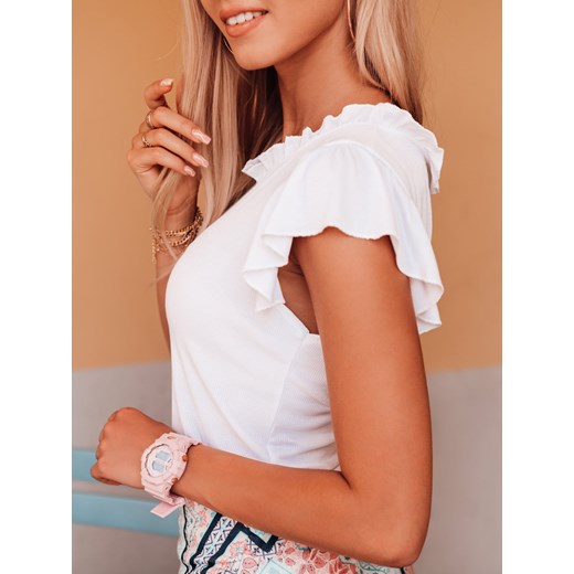 Bluzka damska 012LLR - biała Edoti.com one size promocja Edoti.com