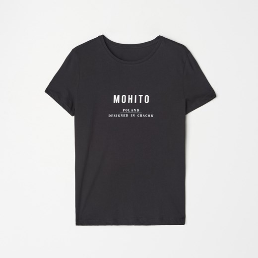 Mohito - Bawełniana koszulka Eco Aware - Czarny Mohito S promocja Mohito