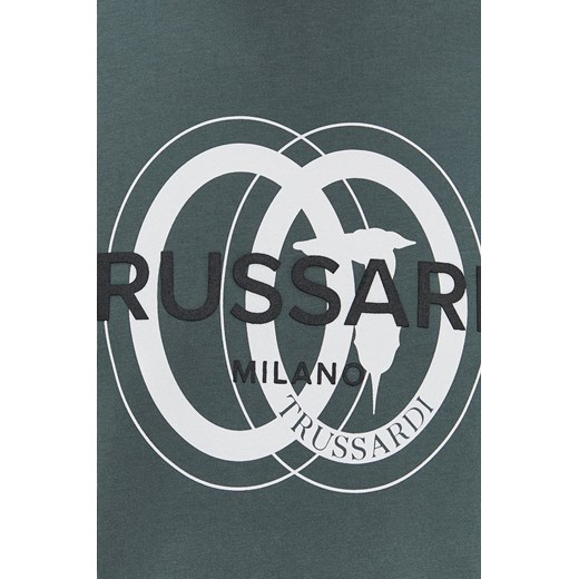 T-shirt męski Trussardi z krótkimi rękawami z bawełny 
