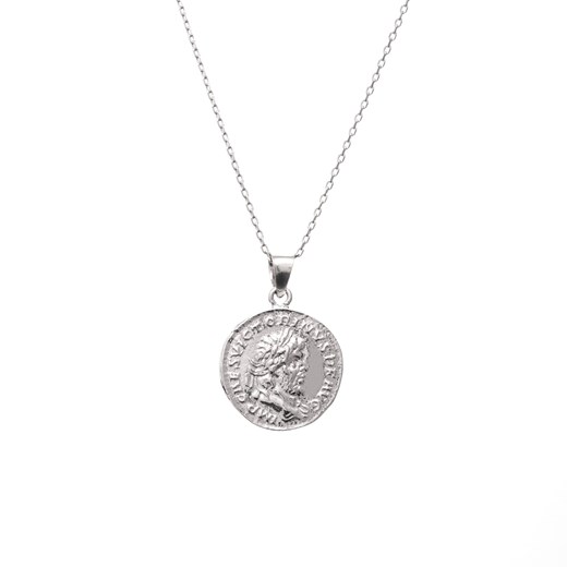 Naszyjnik TRENDY srebrny z monetą 1,7 cm  ANIA KRUK