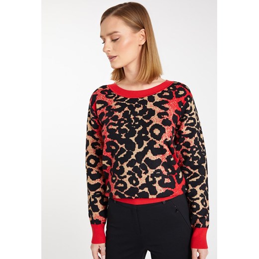 Wzorzysty sweter damski 2XL MONNARI