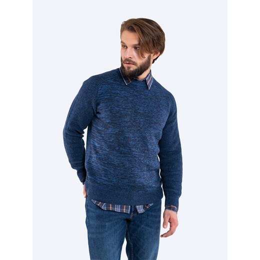 SWETER MĘSKI Z MULTIKOLOROWEJ PRZĘDZY JAIDEN 403 XL okazyjna cena Big Star