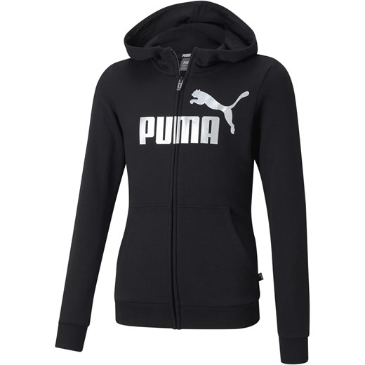 Bluza z kapturem dziewczęca Puma Core ESS+ LOGO czarna 58704801 Puma 164 Sportroom.pl