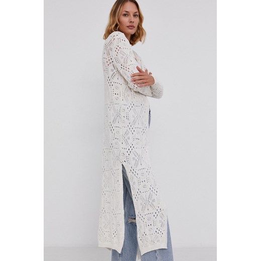 Sweter damski Answear Lab beżowy w serek casual