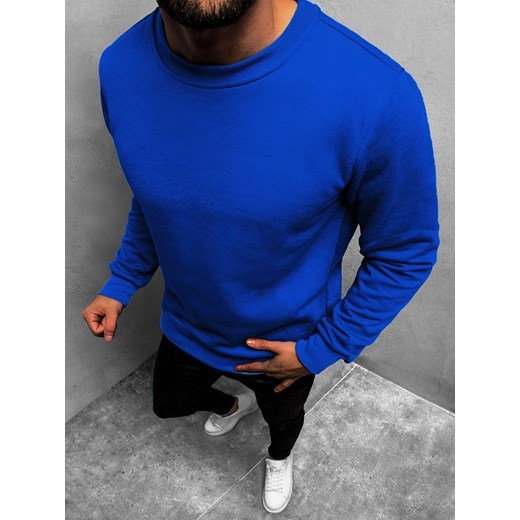 Ozonee bluza męska casual niebieska 