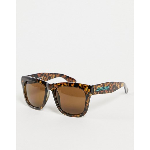 Santa Cruz – Szylkretowe okulary przeciwsłoneczne w stylu retro-Brązowy One Size Asos Poland