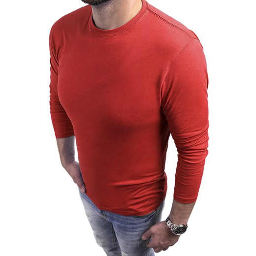 Bluza męska bez kaptura  JL4 - czerwona ze sklepu Risardi w kategorii Bluzy męskie - zdjęcie 118604661