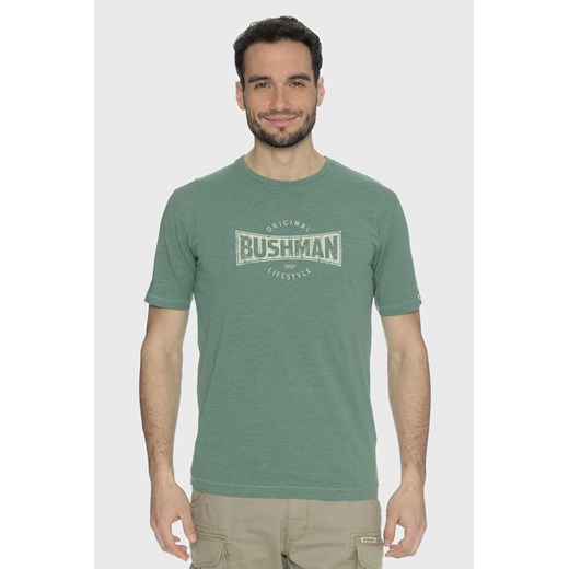 Bushman t-shirt męski zielony z krótkim rękawem 