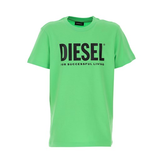 Diesel Koszulka Dziecięca dla Chłopców, zielone jabłko, Bawełna, 2021, 10Y 12Y 4Y 6Y 8Y Diesel 4Y RAFFAELLO NETWORK