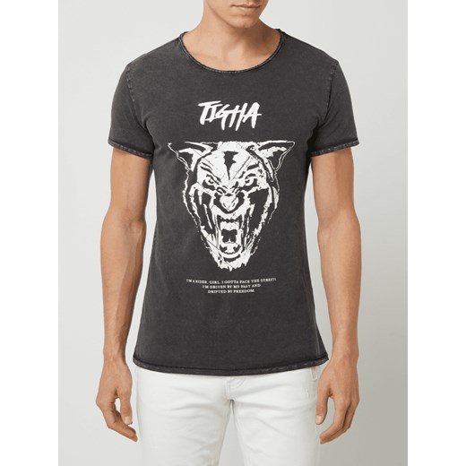 T-shirt z efektem sprania model ‘Angry Wren’ Tigha XL Peek&Cloppenburg 