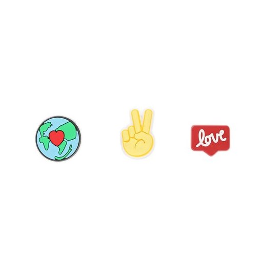 Ozdoba do butów Crocs Peace And Love 3-Pack 10007841 Crocs One size ccc.eu