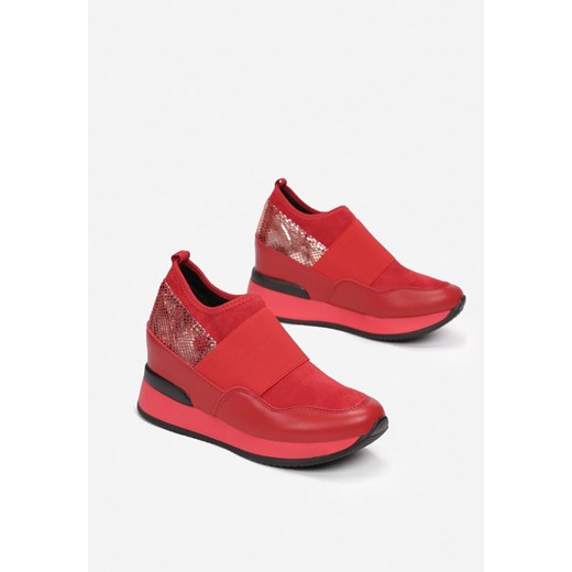 Czerwone Sneakersy Eucrante Renee 38 renee.pl wyprzedaż