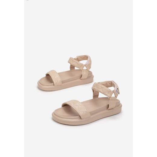 Ciemnobeżowe Sandały Brethosi 40 wyprzedaż born2be.pl