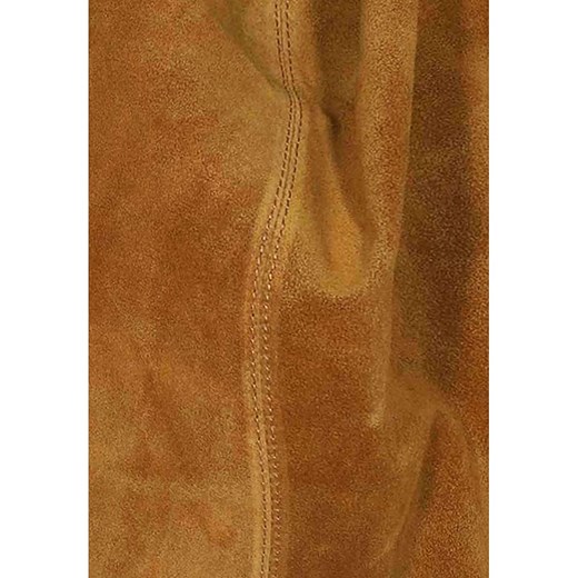 Skórzany shopper bag "Lena" w kolorze jasnobrązowym - 32 x 42,5 x 4 cm Zwillingsherz onesize Limango Polska okazyjna cena
