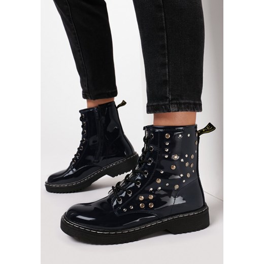 Granatowe Botki Balsaran 39 born2be.pl