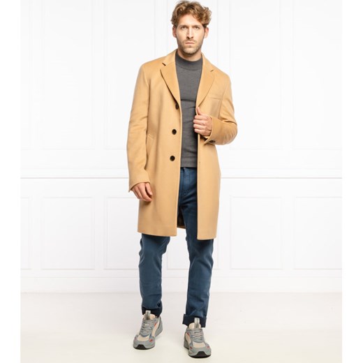 BOSS Wełniany płaszcz H-Hyde-214 | z dodatkiem kaszmiru 52 Gomez Fashion Store