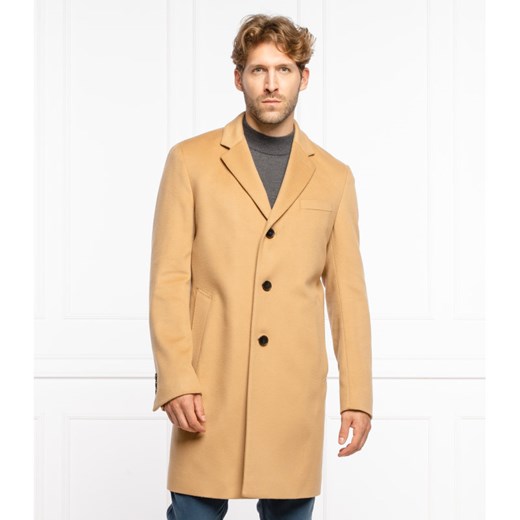 BOSS Wełniany płaszcz H-Hyde-214 | z dodatkiem kaszmiru 54 Gomez Fashion Store