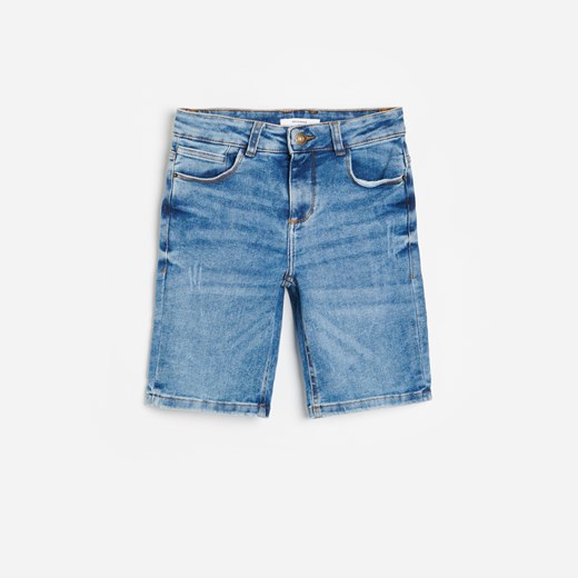 Reserved - Jeansowe szorty z kieszeniami - Niebieski Reserved 122 okazja Reserved