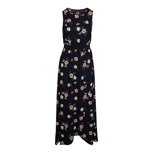 Sukienka Vero Moda maxi bez rękawów w kwiaty z okrągłym dekoltem na wiosnę 